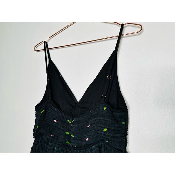 SABRINA MUSAYEV Black Red Floral Print Selina Front Twist Cut-Out Dress Size XL - Picture 9 of 15